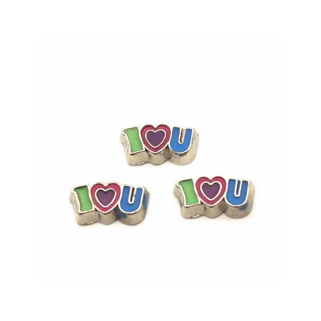 Memory Locket Charm - I Love You (Colourful) - The Little Jewellery Company