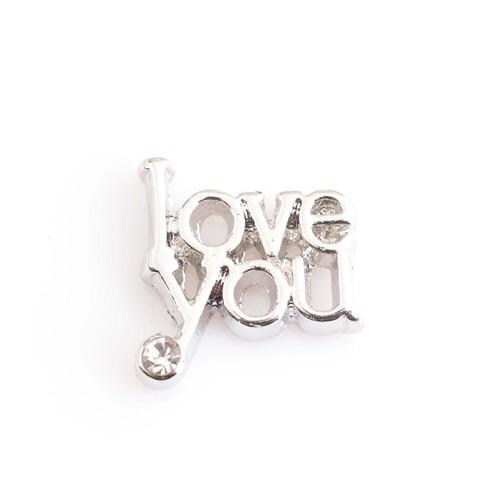 Memory Locket Charm - Love you (with crystal) - Your Locket