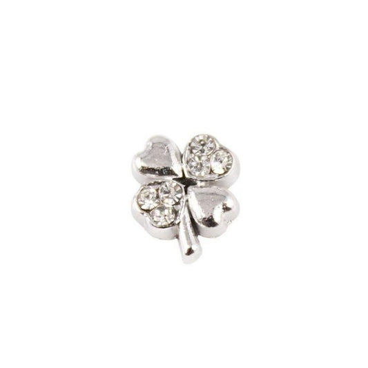 Memory Locket Charm - Lucky clover silver - The Little Jewellery Company