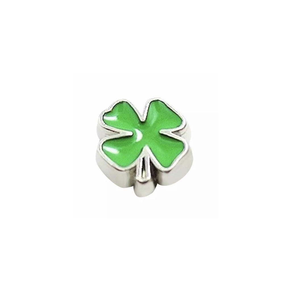 Memory Locket Charm - Lucky green clover - The Little Jewellery Company