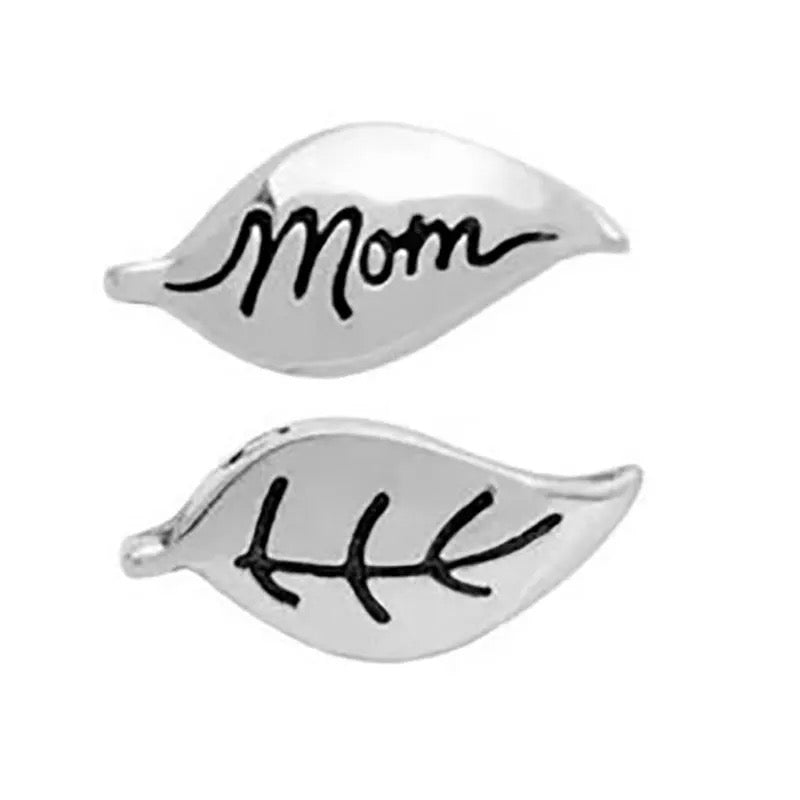 Memory Locket Charm - Mom/Leaf (double-sided) - The Little Jewellery Company
