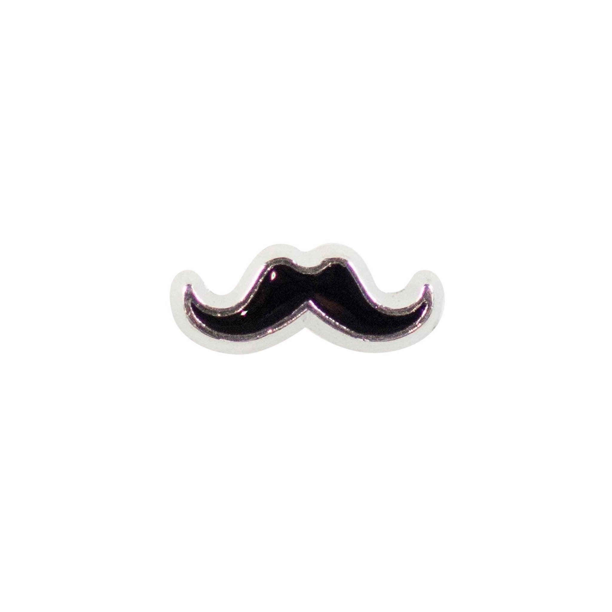 Memory Locket Charm - Moustache - The Little Jewellery Company