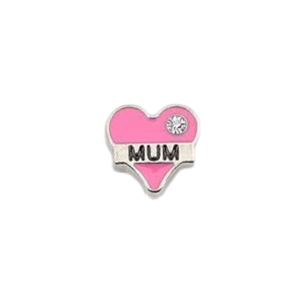 Memory Locket Charm - Mum pink - The Little Jewellery Company