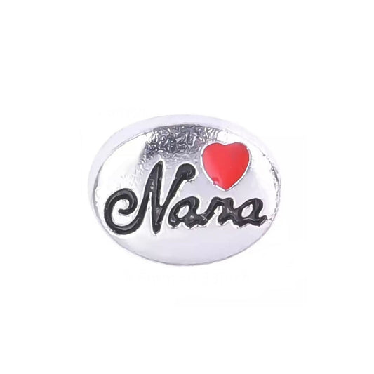 Memory Locket Charm - Nana (with heart) - The Little Jewellery Company