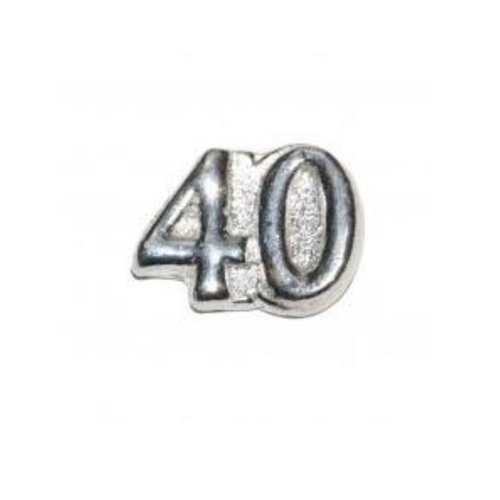 Memory Locket Charm - Number 40 - The Little Jewellery Company
