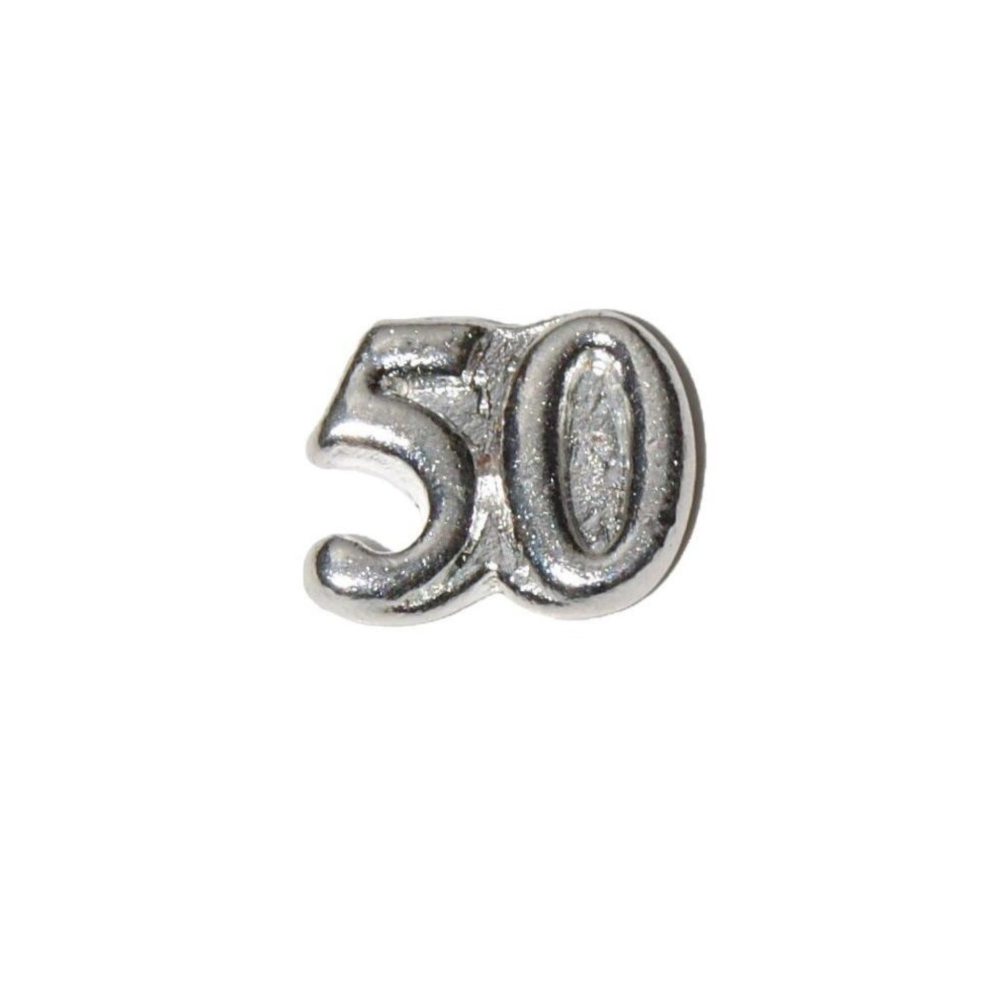 Memory Locket Charm - Number 50 - The Little Jewellery Company