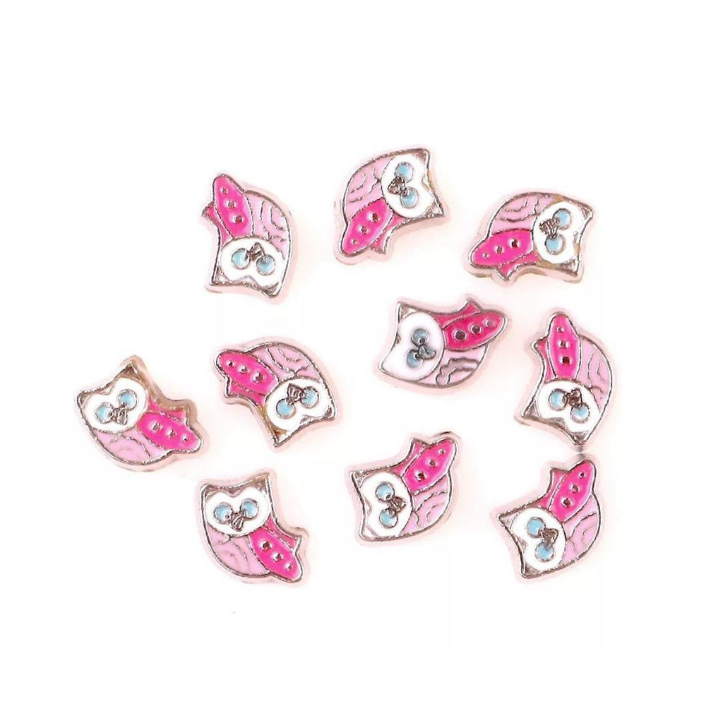 Memory Locket Charm - Owl Pink - The Little Jewellery Company