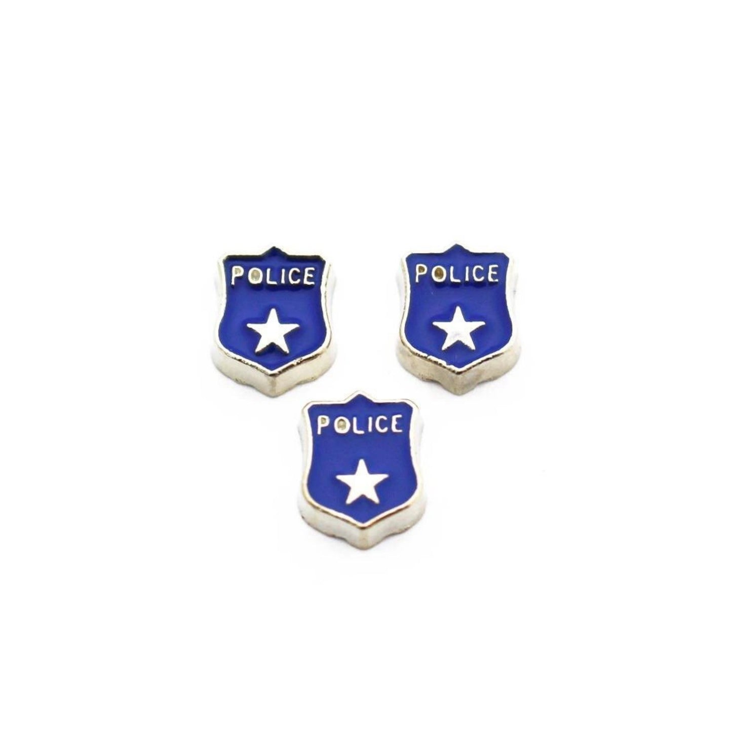 Memory Locket Charm - Police badge - The Little Jewellery Company