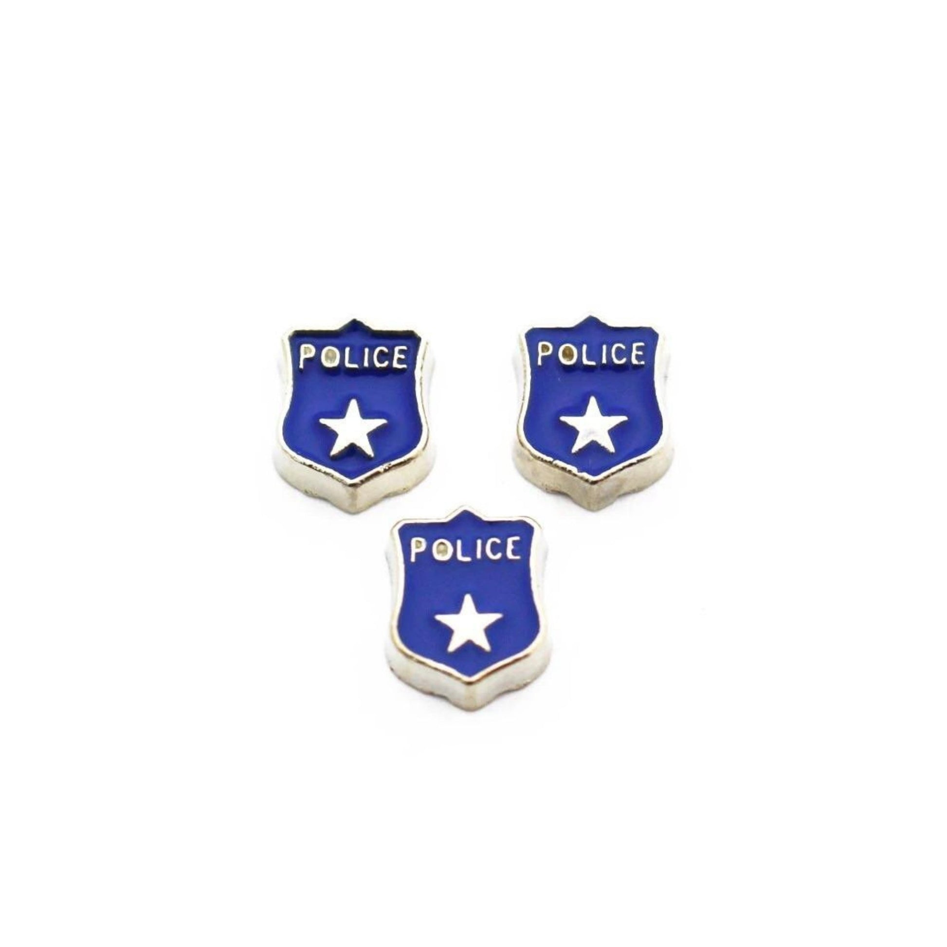 Memory Locket Charm - Police badge - The Little Jewellery Company