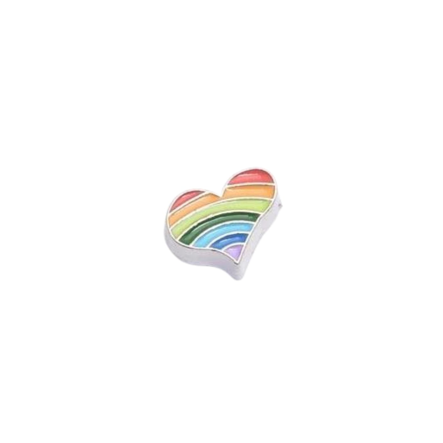Memory Locket Charm - Rainbow heart - The Little Jewellery Company