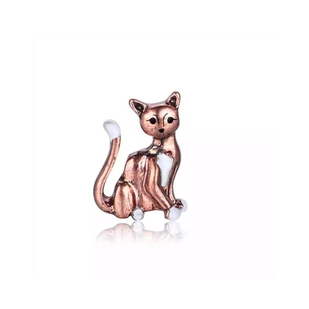 Memory Locket Charm - Rose-Gold Cat - The Little Jewellery Company