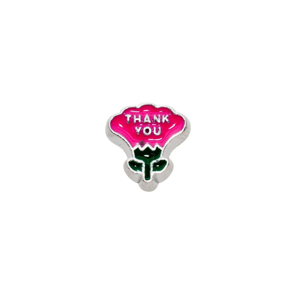 Memory Locket Charm - Thank you flower - The Little Jewellery Company