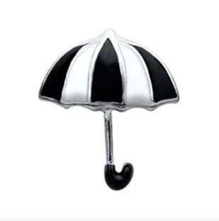 Memory Locket Charm - Umbrella (black and white) - Your Locket