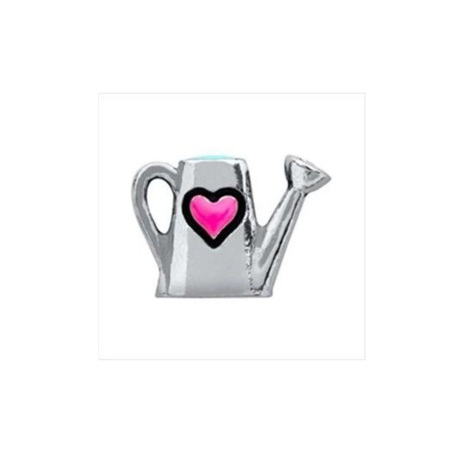 Memory Locket Charm - Watering Can (Heart) - The Little Jewellery Company