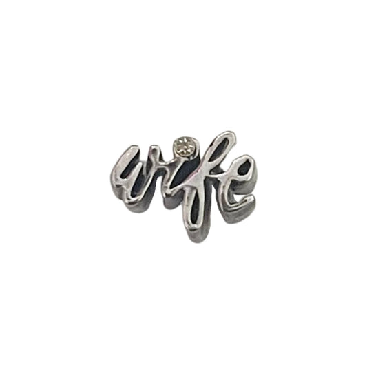 Memory Locket Charm - Wife with crystal - The Little Jewellery Company