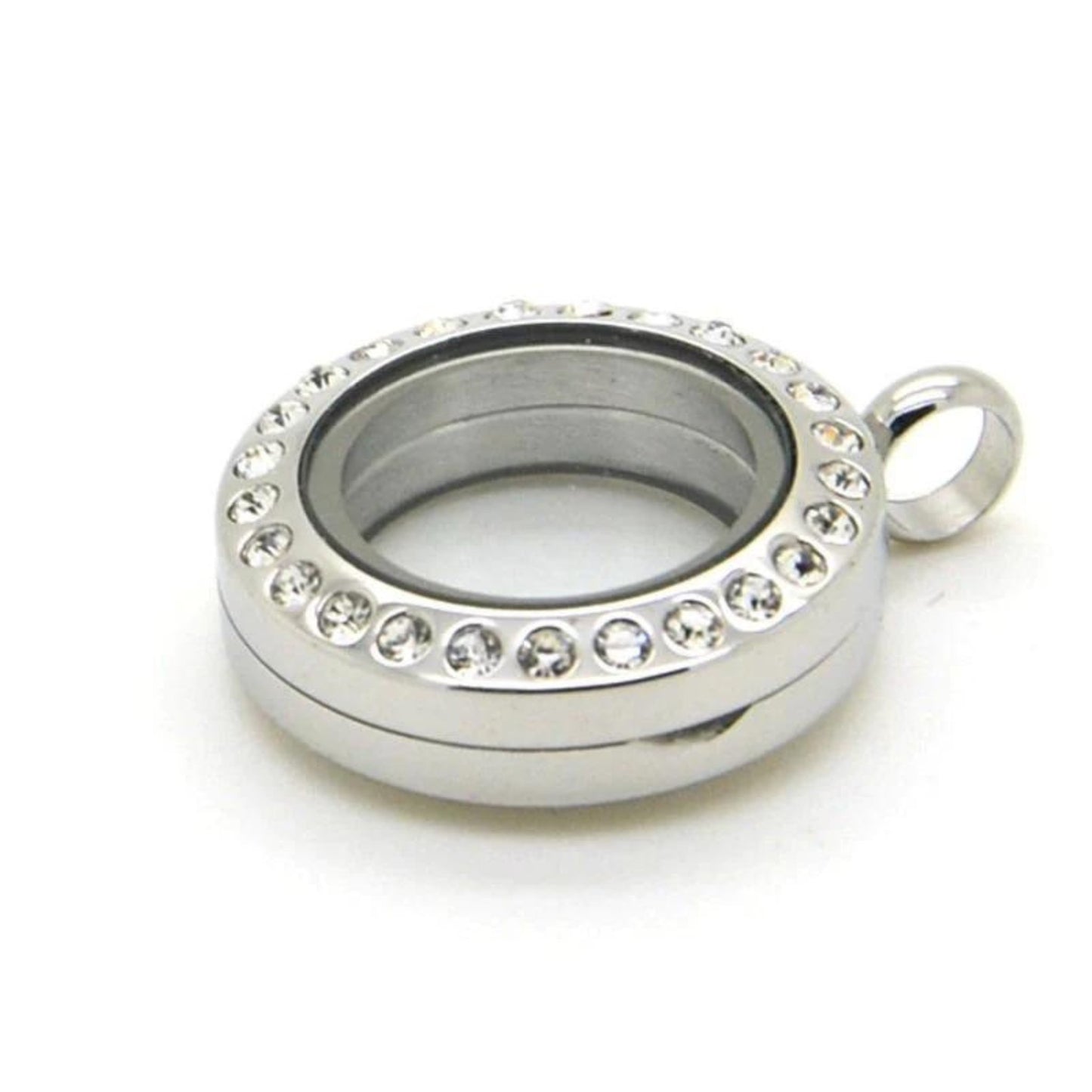Memory Locket Silver Crystal - Small - The Little Jewellery Company