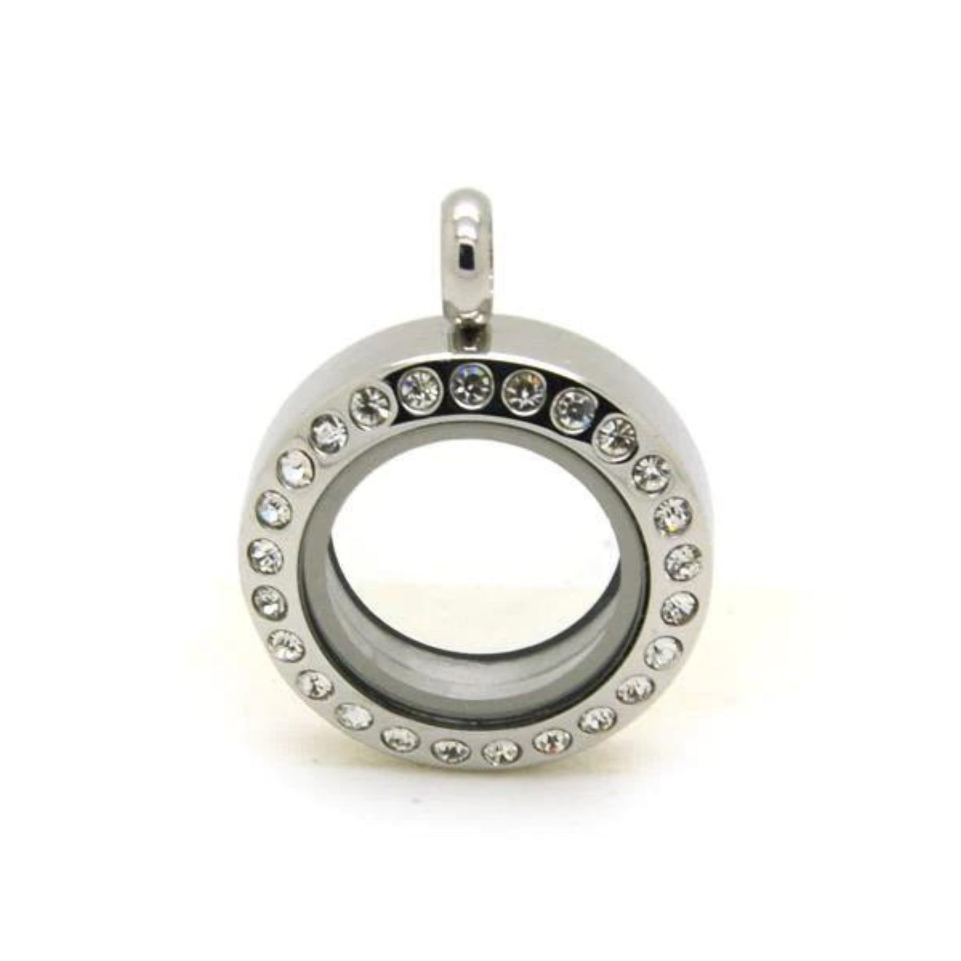 Memory Locket Silver Crystal - Small - The Little Jewellery Company