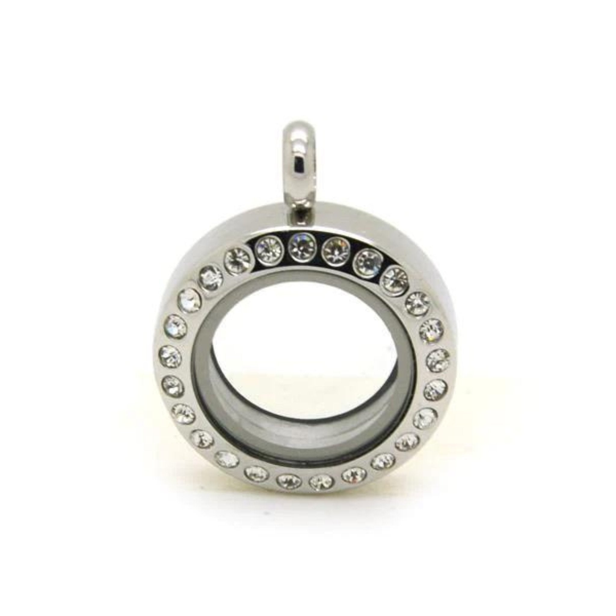 Memory Locket Silver Crystal - Small