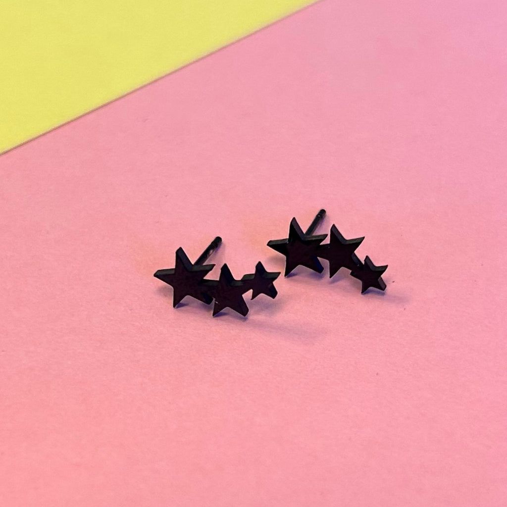 Minimalist Stars Studs - The Little Jewellery Company