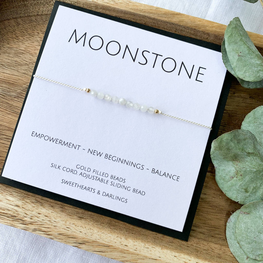 Moonstone Silk Bracelet - The Little Jewellery Company
