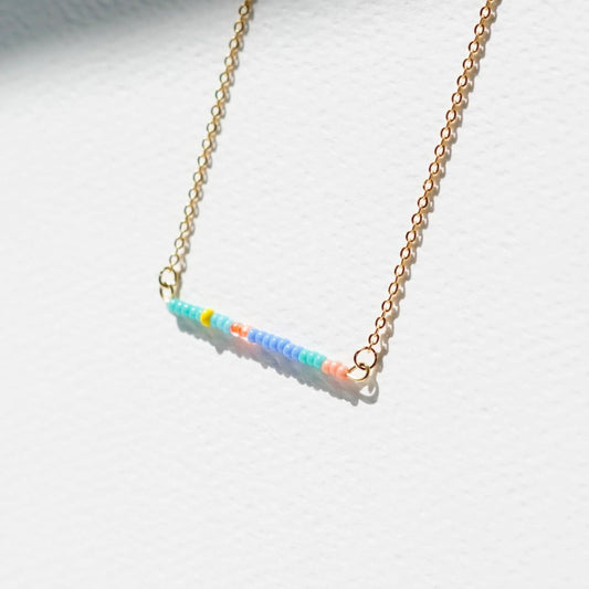 Multicoloured Seed Bead Necklace - The Little Jewellery Company