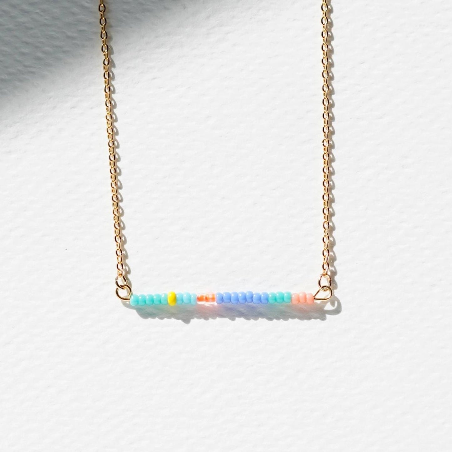 Multicoloured Seed Bead Necklace - The Little Jewellery Company