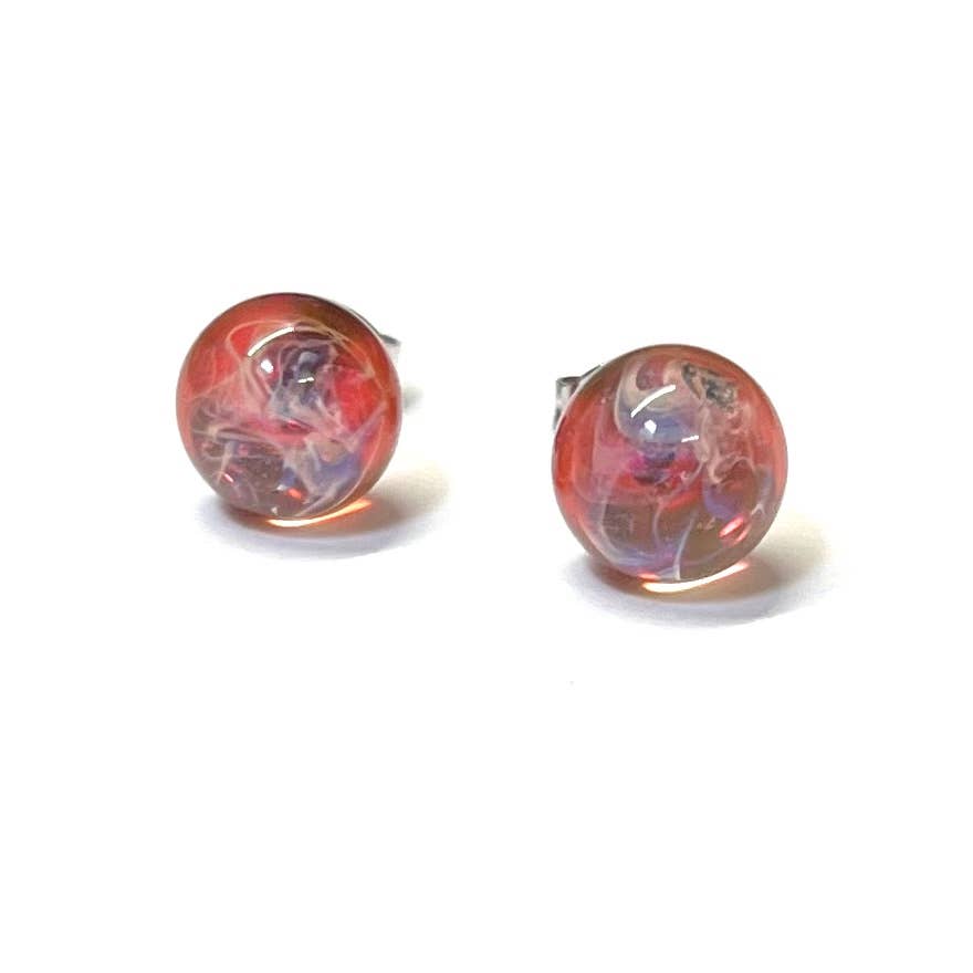 Nebula Glass Celestial Handmade Stud Earrings - The Little Jewellery Company
