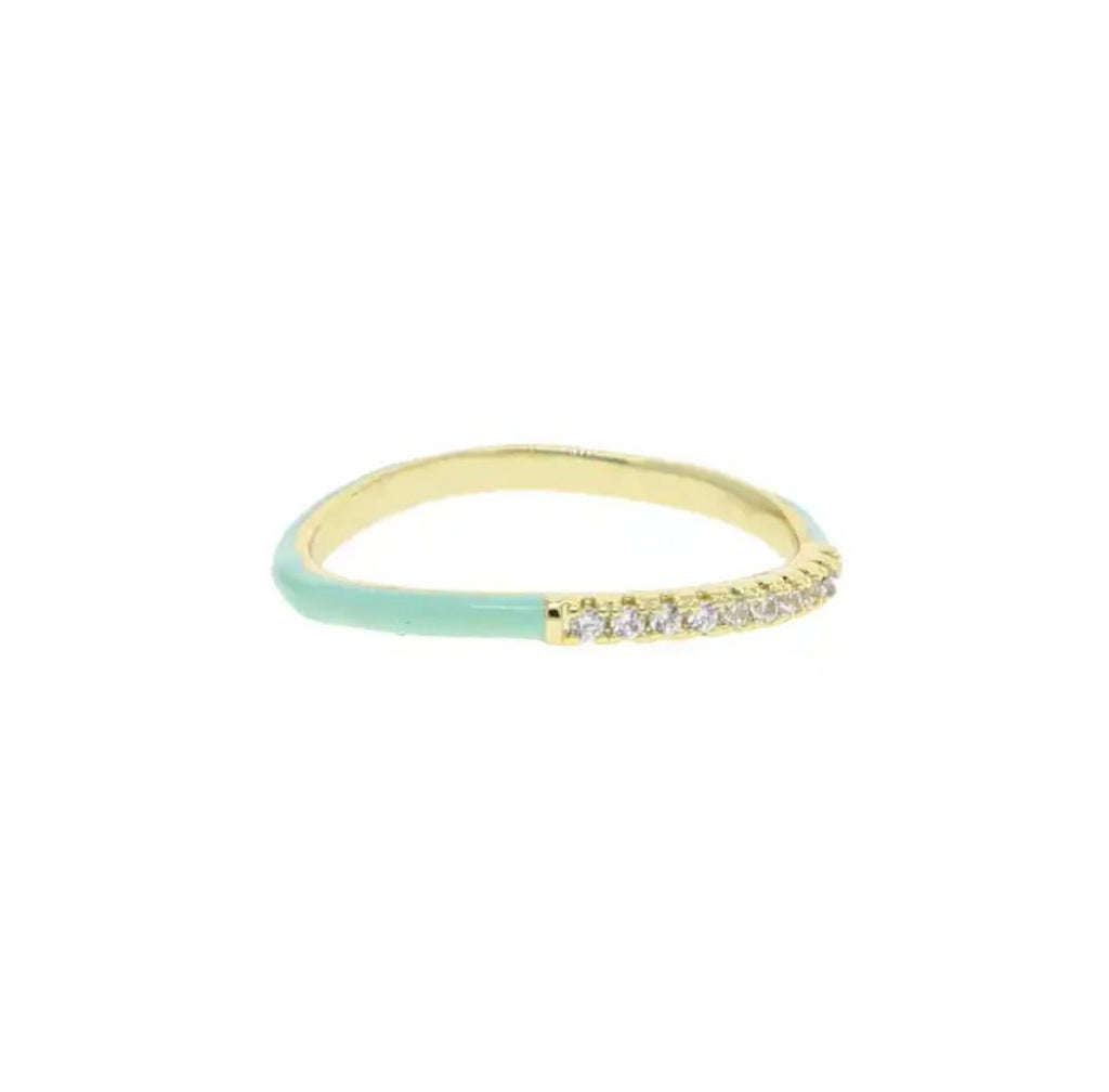 Neon Irregular Ring (mint green) - The Little Jewellery Company