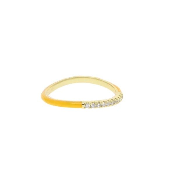 Neon Irregular Ring (yellow) - The Little Jewellery Company