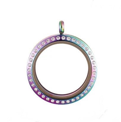 NEW! Memory Locket Rainbow Crystal - Medium - The Little Jewellery Company