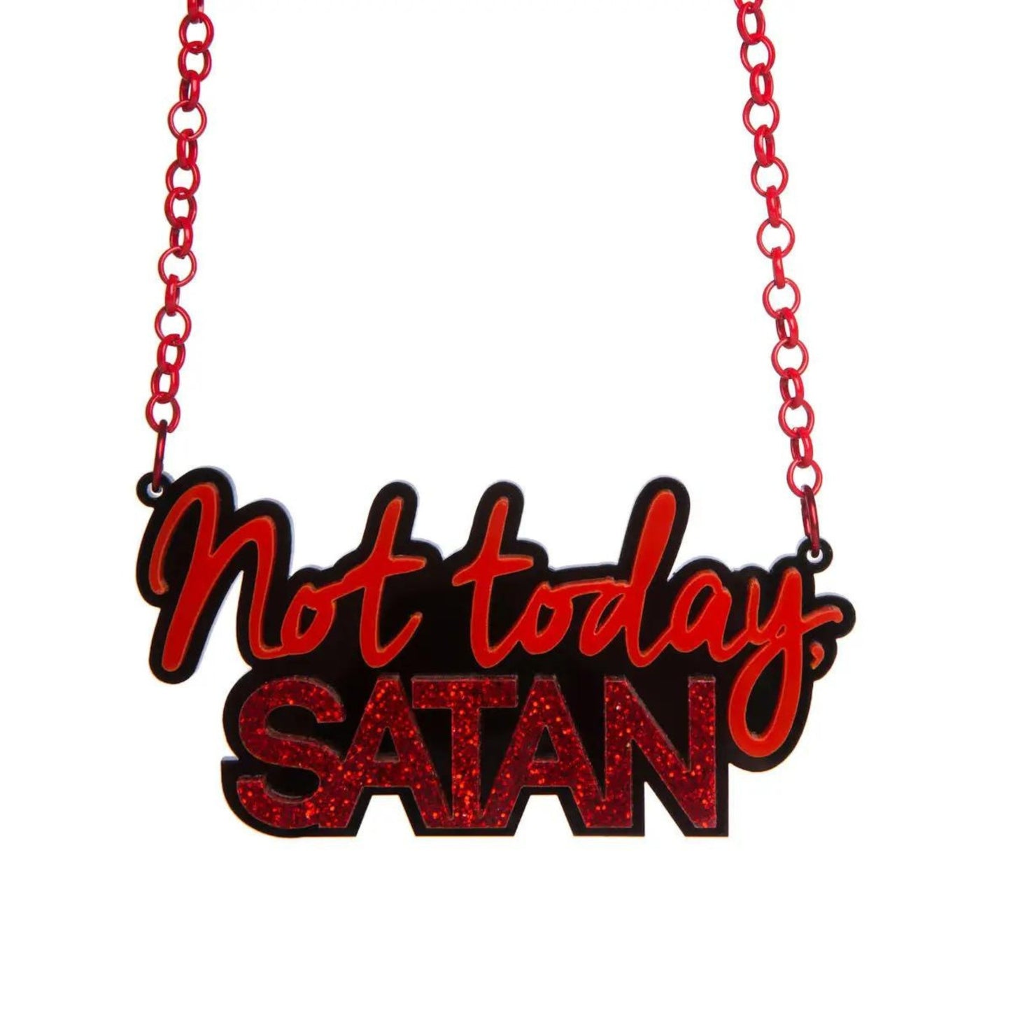 Not Today Satan Necklace - The Little Jewellery Company
