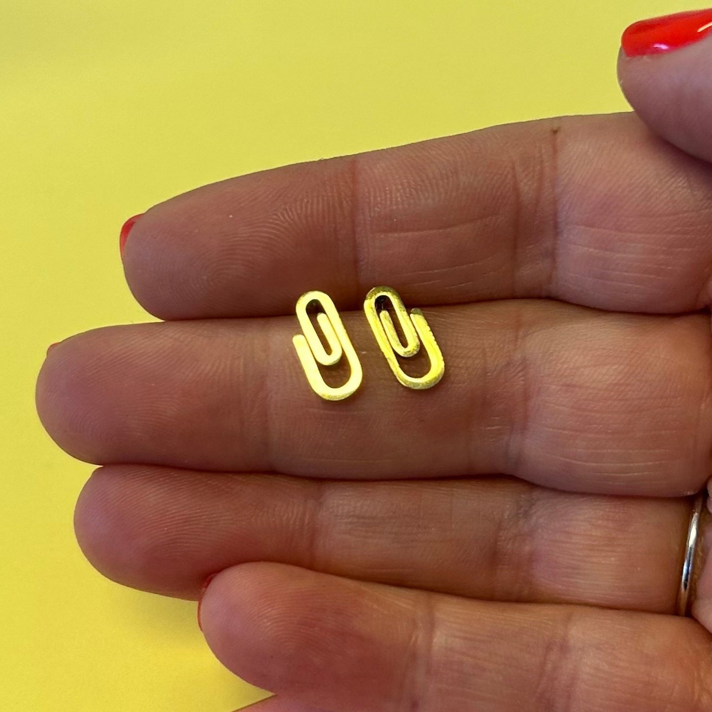 Paperclip Studs - The Little Jewellery Company
