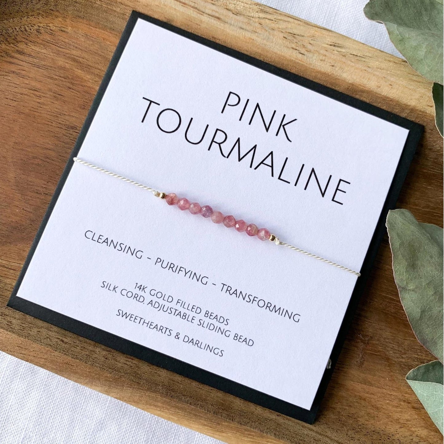 Pink Tourmaline Silk Bracelet - The Little Jewellery Company