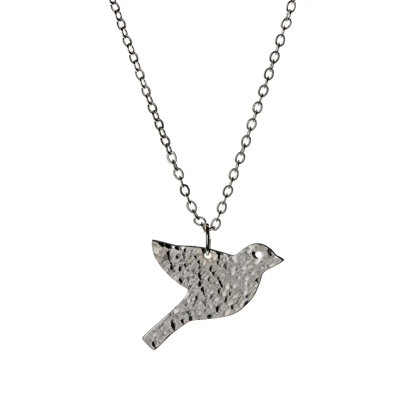 Plated Woodland Finch Pendant - The Little Jewellery Company