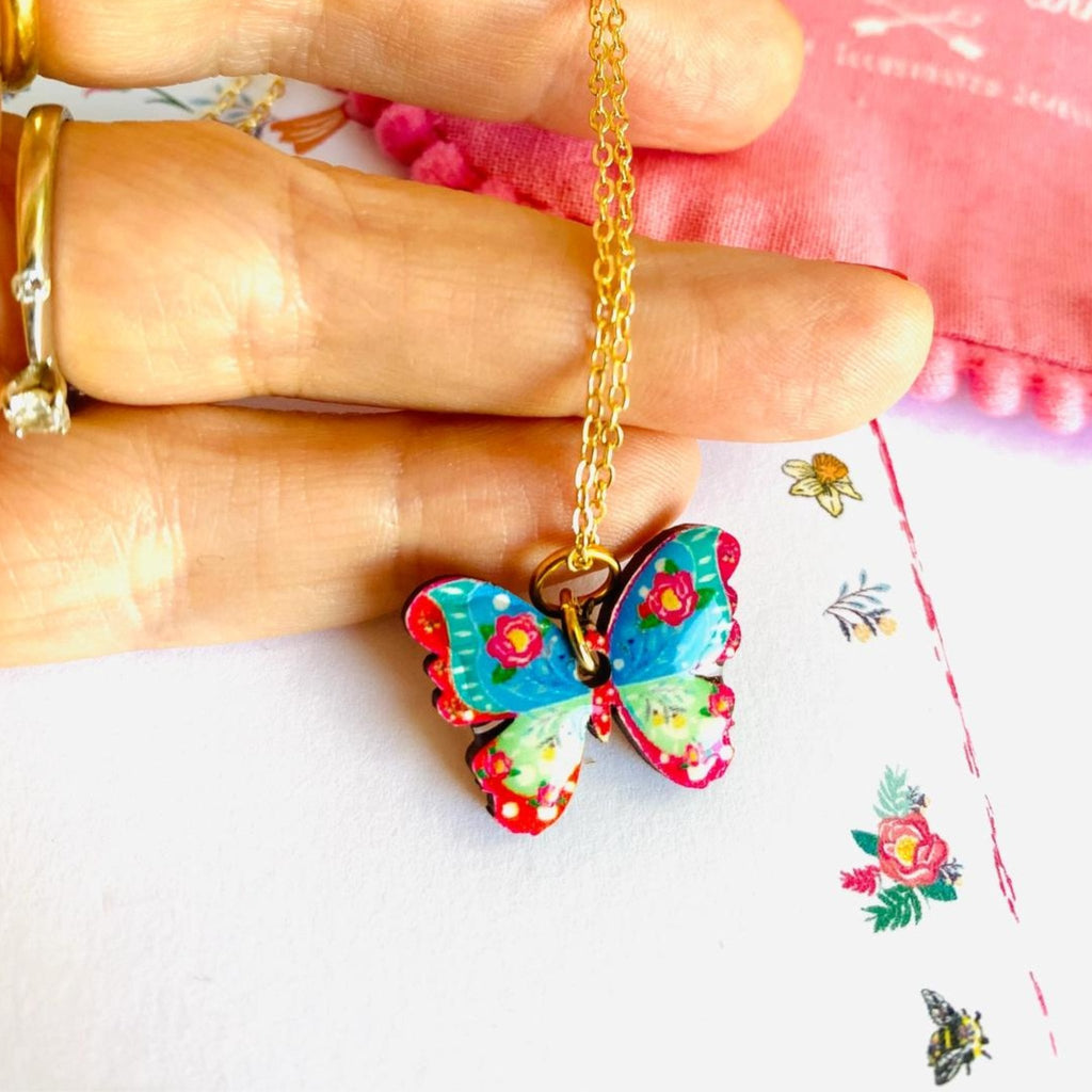Pretty Butterfly Charm Necklace - The Little Jewellery Company