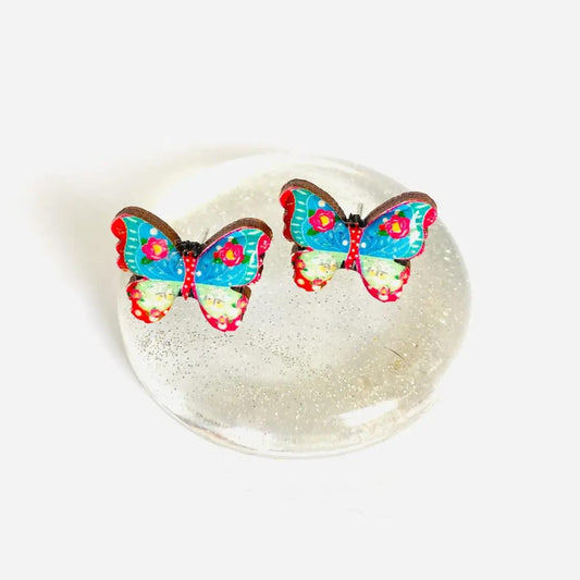 Pretty Small Butterfly Studs - The Little Jewellery Company