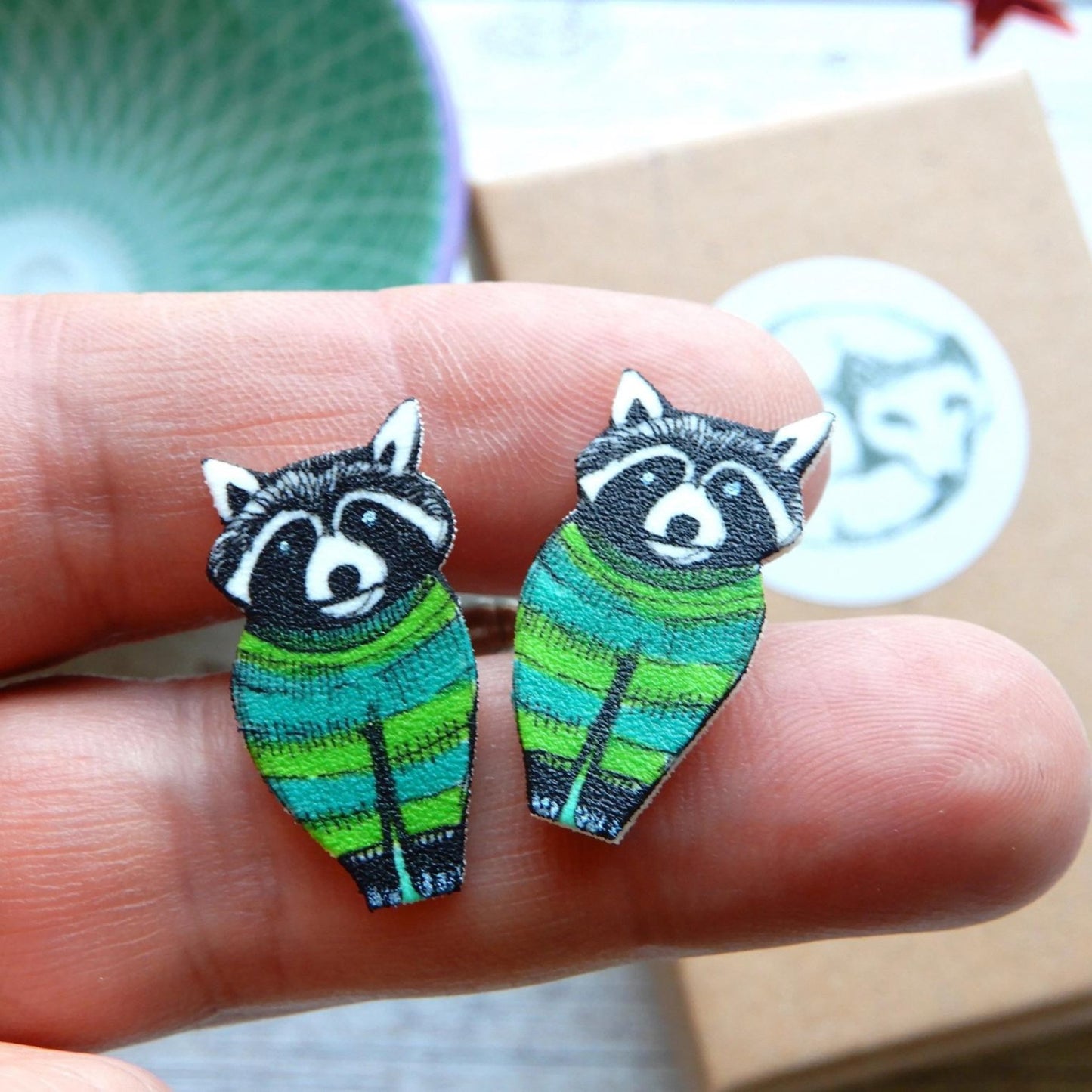 Raccoon Studs - The Little Jewellery Company