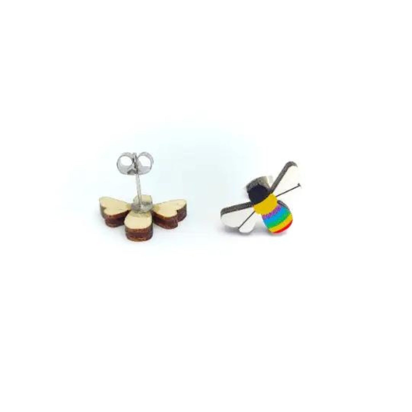 Rainbow Bee Studs - The Little Jewellery Company