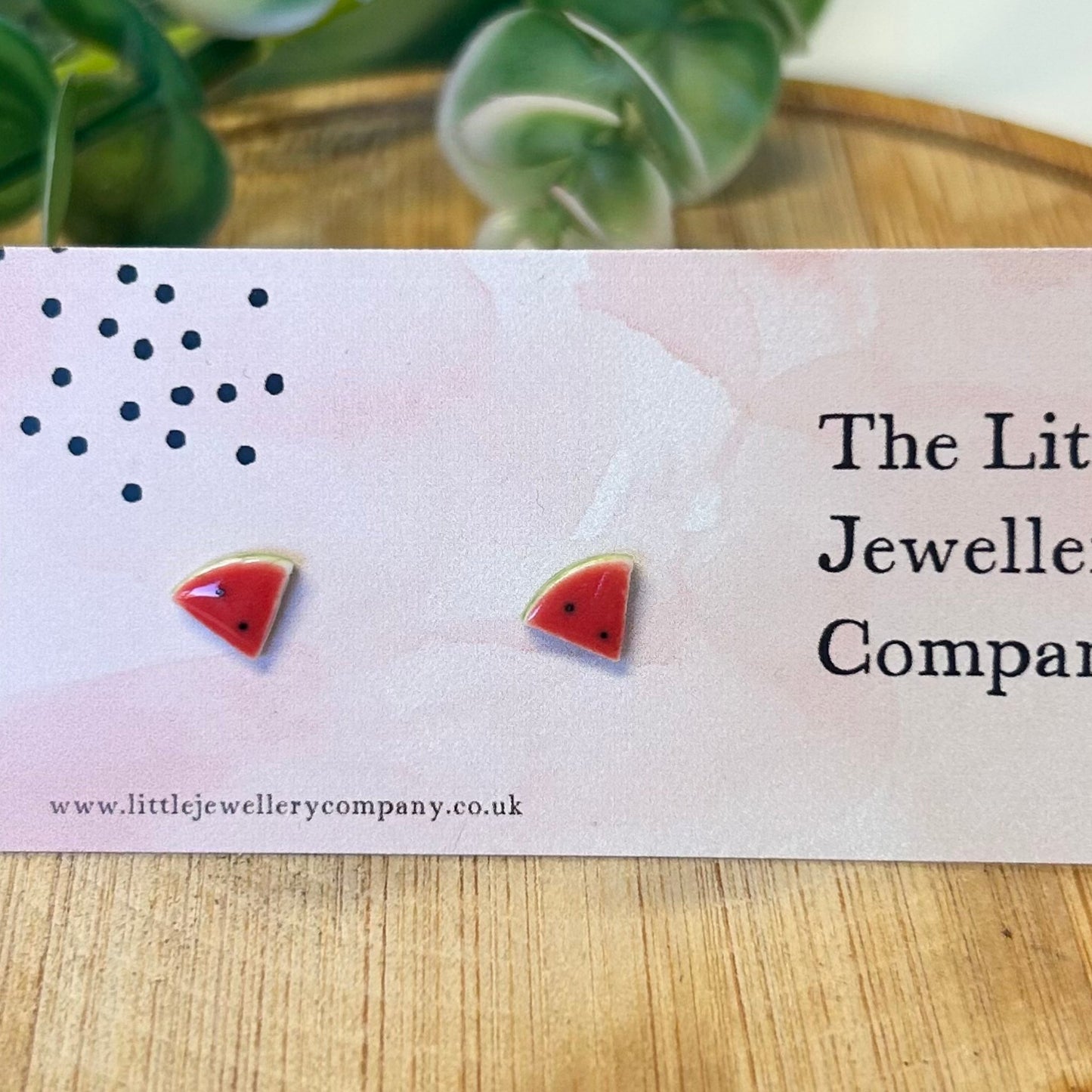 Red Watermelon Studs - The Little Jewellery Company