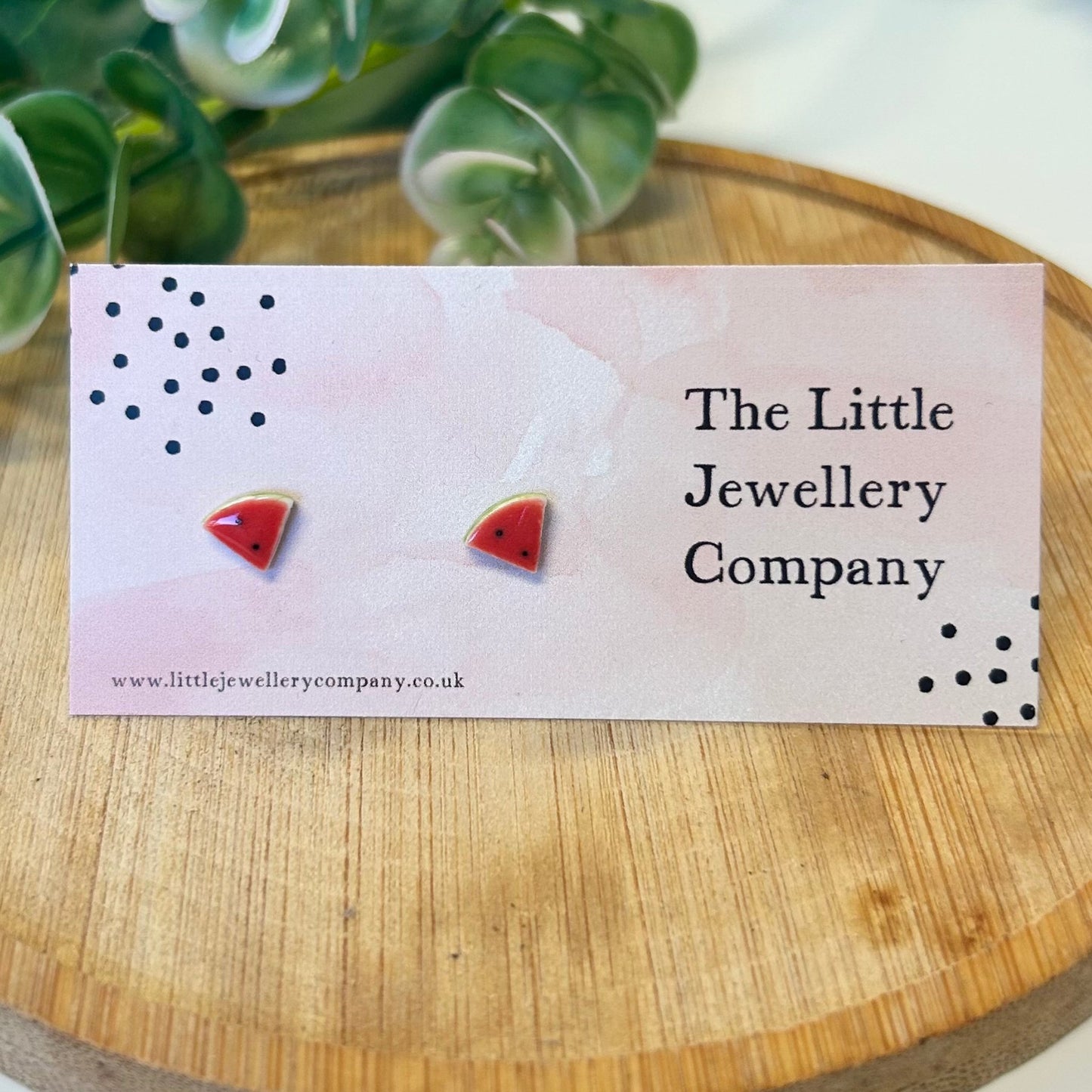 Red Watermelon Studs - The Little Jewellery Company