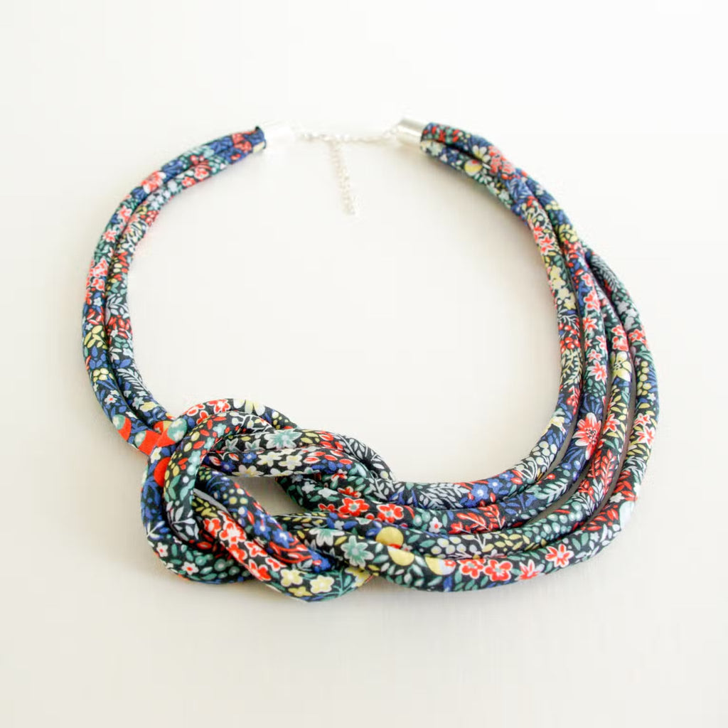 Reef Knot Necklace - Elderberry - The Little Jewellery Company