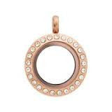 Memory Locket Rose Gold Crystal - Small