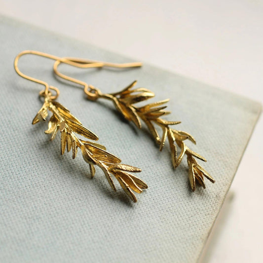 Rosemary Leaf Earrings - The Little Jewellery Company