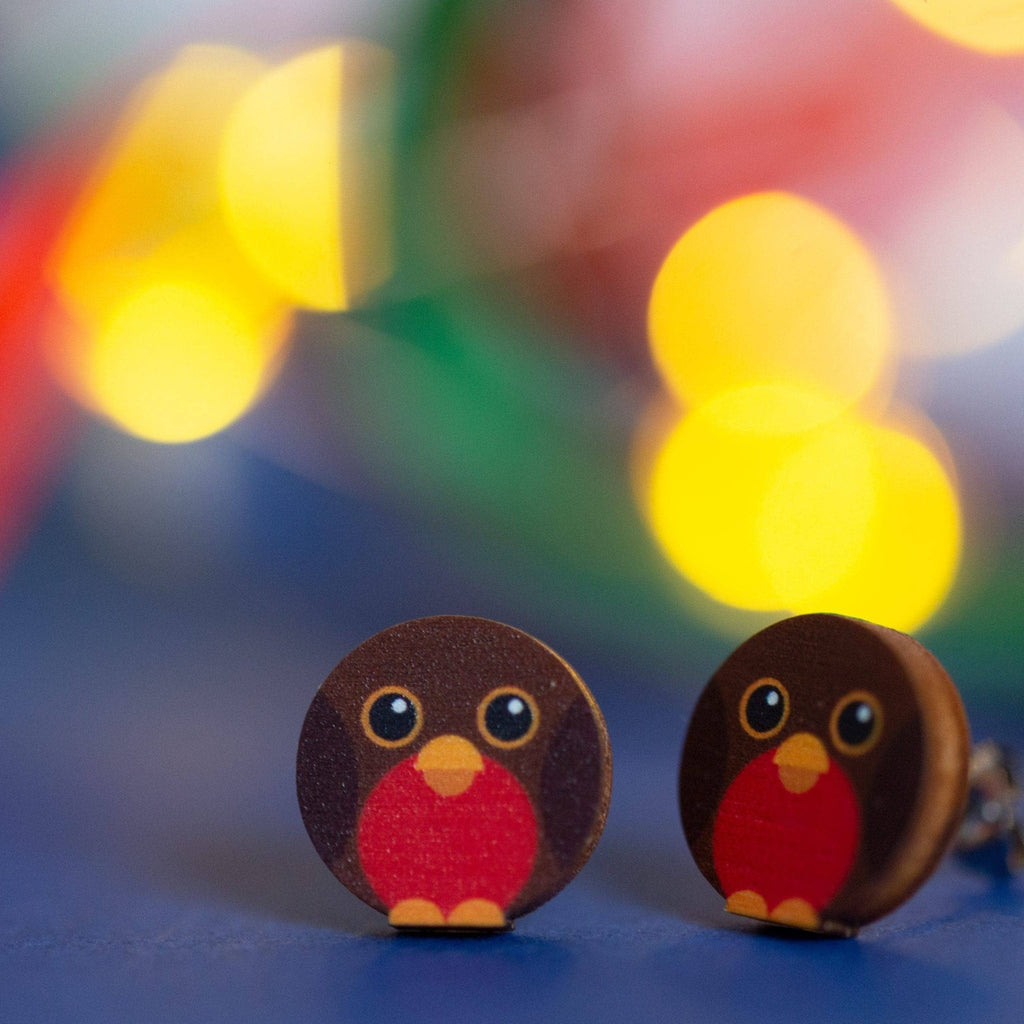 Round Robins - Eco Friendly Wooden Studs - The Little Jewellery Company