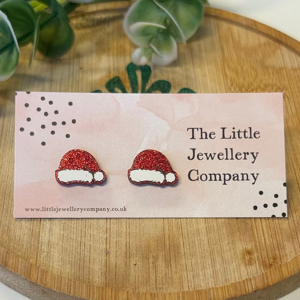 Santa Hat Studs - The Little Jewellery Company