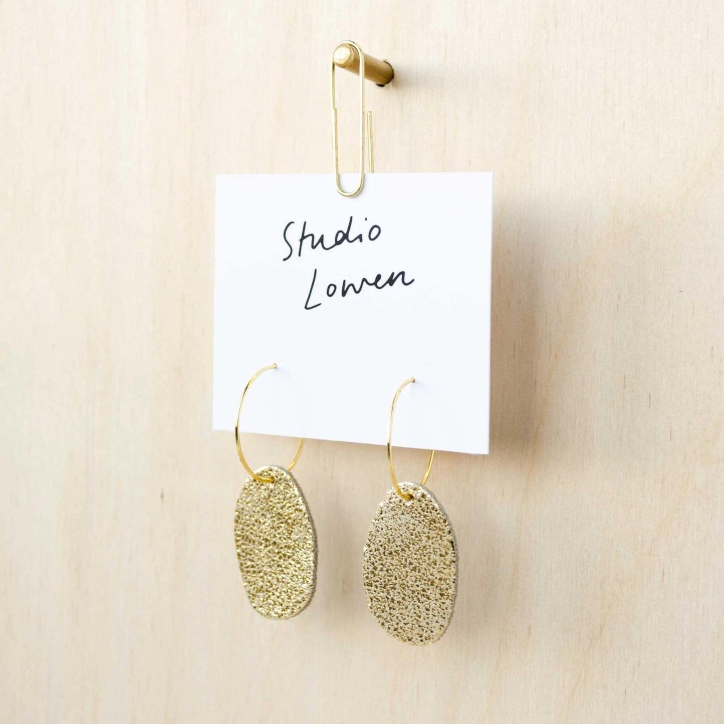 Sea Pool Charm Hoop Earrings: Gold - The Little Jewellery Company