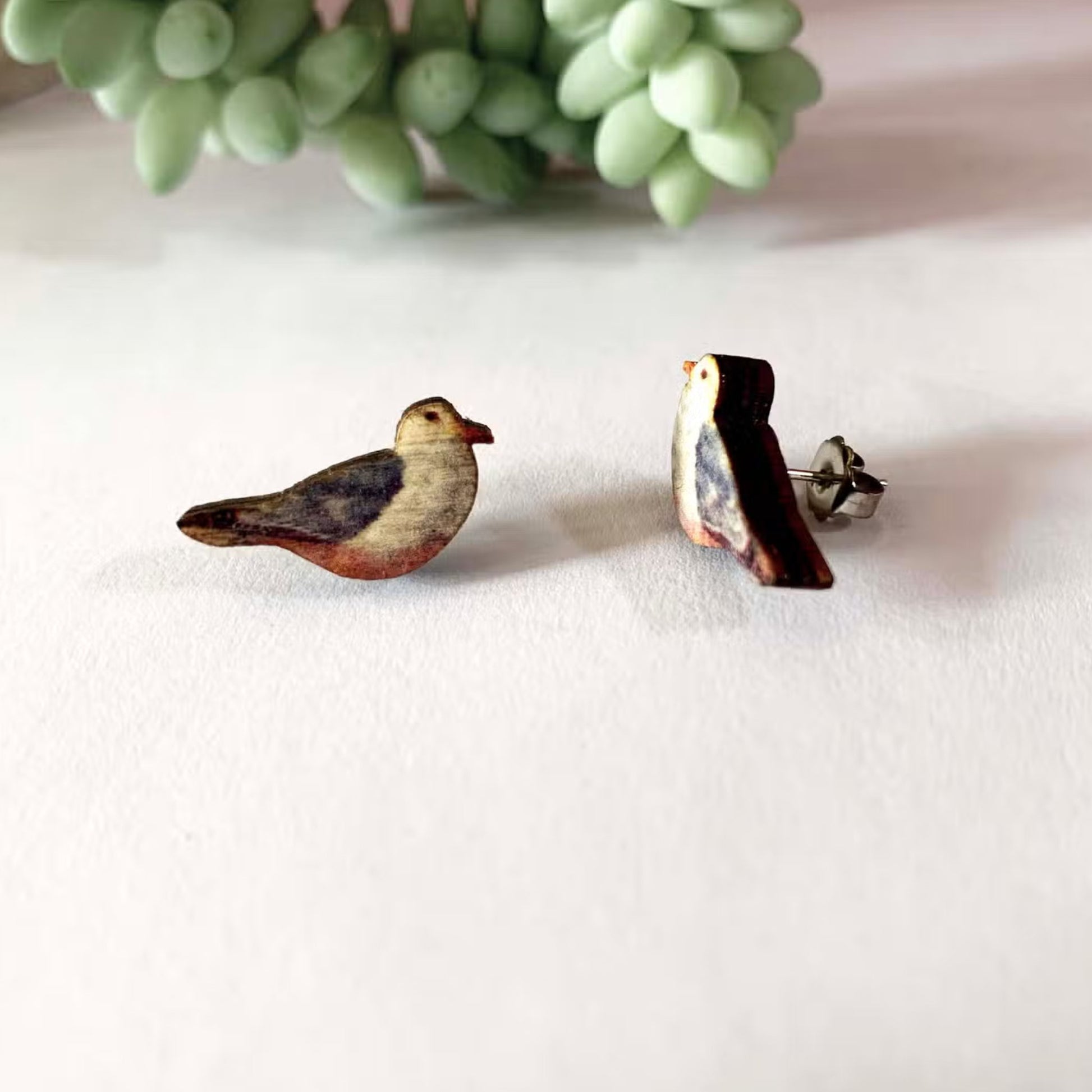 Seagull stud earrings, nautical earrings - The Little Jewellery Company