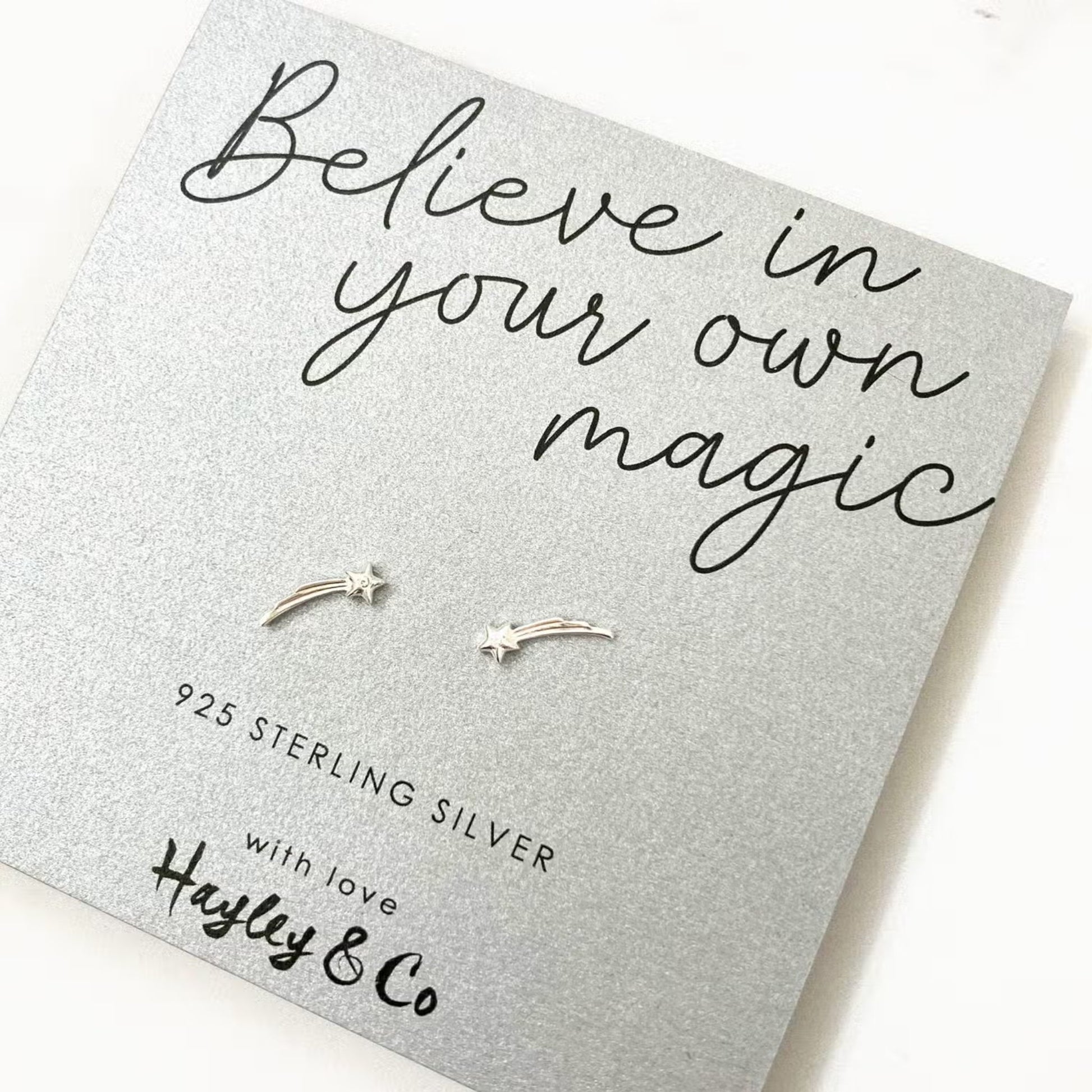 Shooting Star Sterling Silver Earrings - The Little Jewellery Company