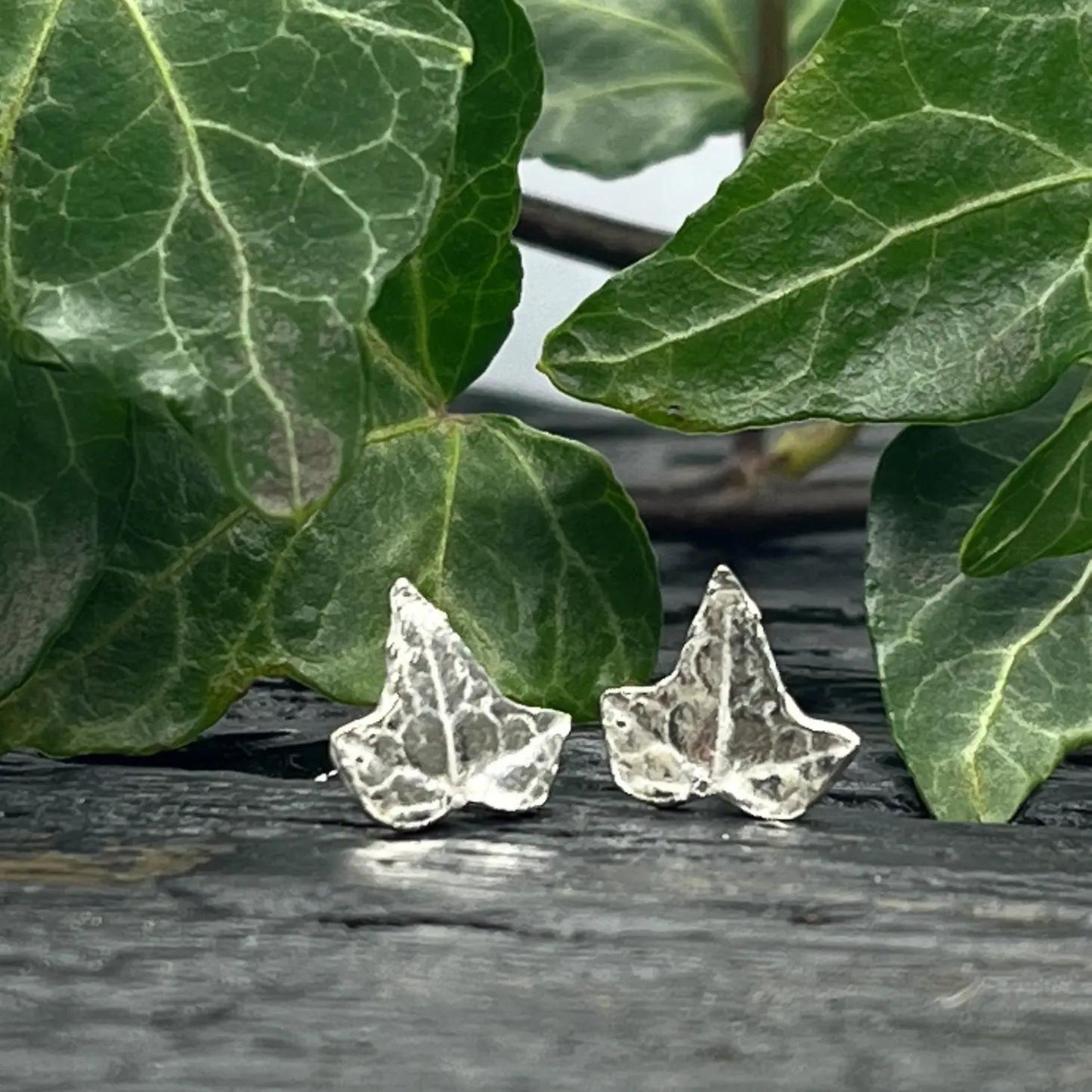 Silver Ivy Leaf Earrings - The Little Jewellery Company