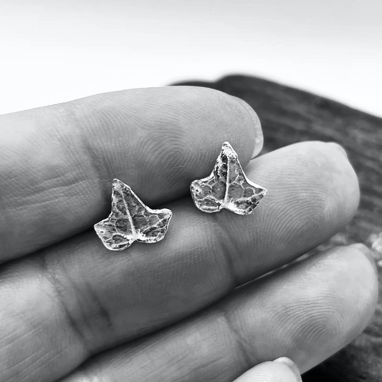 Silver Ivy Leaf Earrings - The Little Jewellery Company
